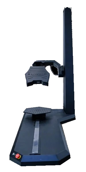 eviXmatic, es un sistema de escaneo 3D automatizado de cinco ejes de vanguardia. Permite la medición precisa y la inspección de calidad de objetos, reduciendo significativamente la necesidad de mano de obra